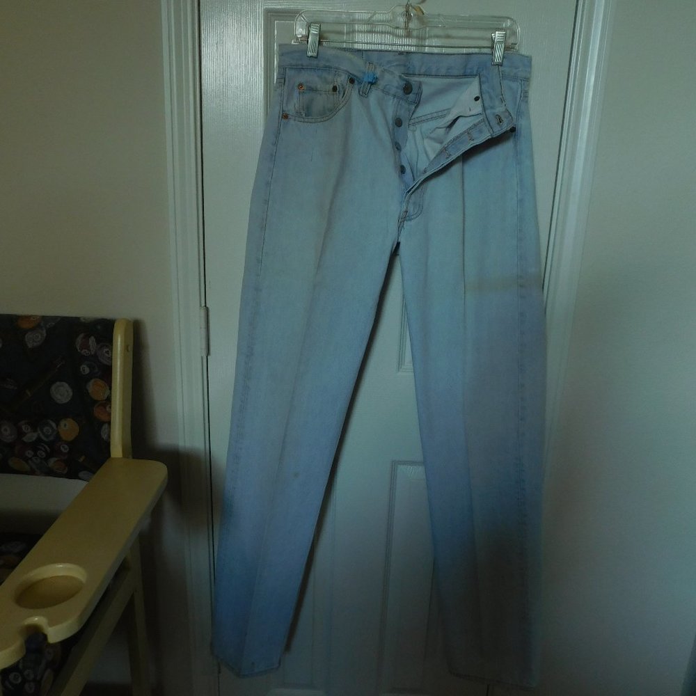 LEVI'S VINTAGE 501 RED TAB STONEWASH STRAIGHT LEG JEANS  SIZE 34X36